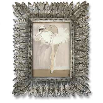 'Like a Feather' Gouache & Acrylic on Board in Feather Cast Silver Gilt Frame (B1004)