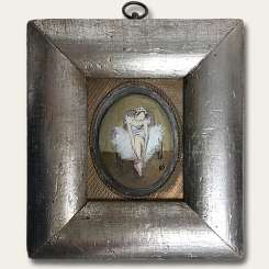 ‘Ice Queen’ Oil & Acrylic on Board in Silver Gilt Antique Vignette Frame (B983)